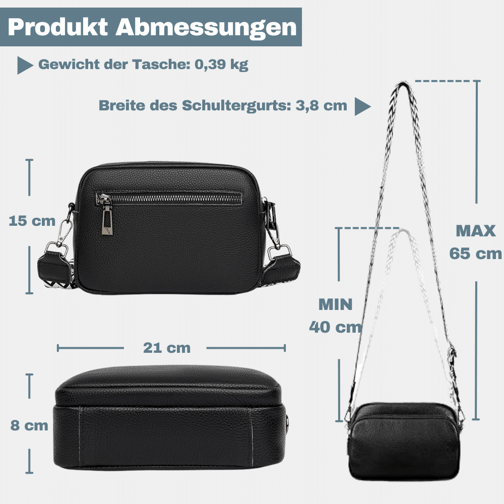 LoxBag - Premium Leder Umhängetasche